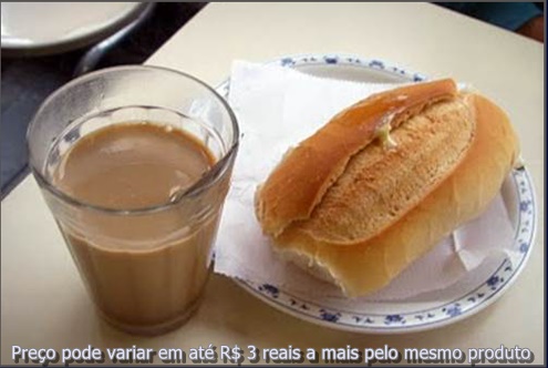 ​Café da manhã em padaria pode variar em mais de três reais