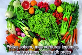 ​Frutas sobem, mas verduras legumes e outros itens caem de preço